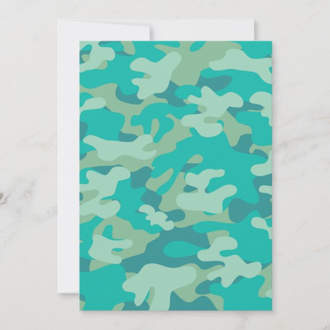 Carte Camo turquoise et bleu (Devant)
