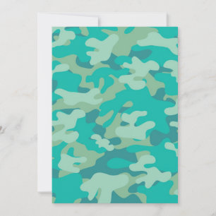 Carte Camo turquoise et bleu