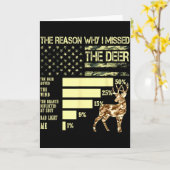 Carte Camo Usa Flag Hunter Reasons Why I Missed The Deer (Fleur jaune)