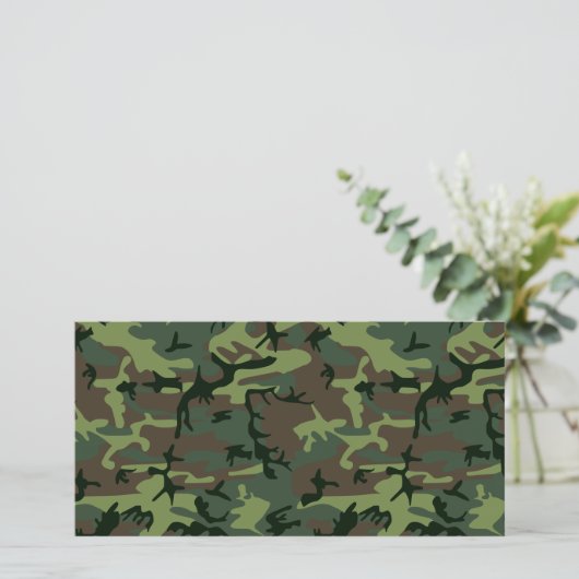 Carte Camouflage Camo Green Brown Pattern (Debout devant)