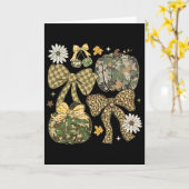Carte Camouflage de léopard Coquette Bow Citrouille Acti (Fleur jaune)