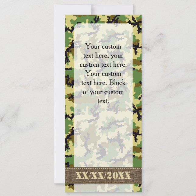 Carte Camouflage des bois (Devant)