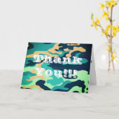 Carte Camouflage Greeting Card (Fleur jaune)