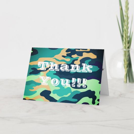 Carte Camouflage Greeting Card (Devant)