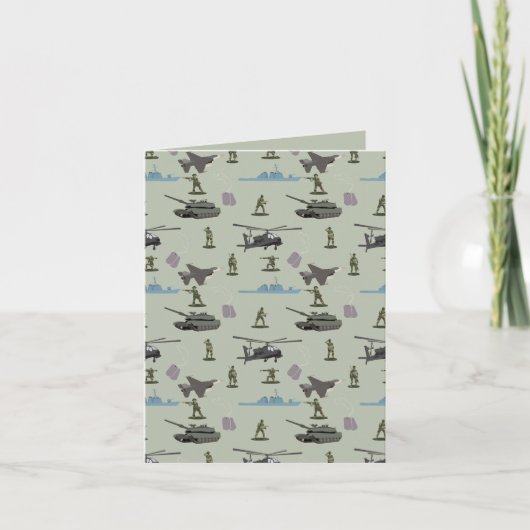 Carte Camouflage Militaire Vert Camo Armée (Devant)