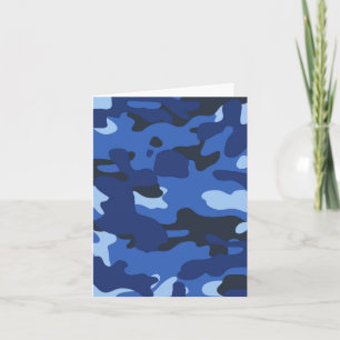 Carte Camouflage Motif Camo Bleu