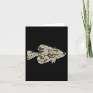 Carte Camouflage Pan Poisson Silhouette Camo numérique C
