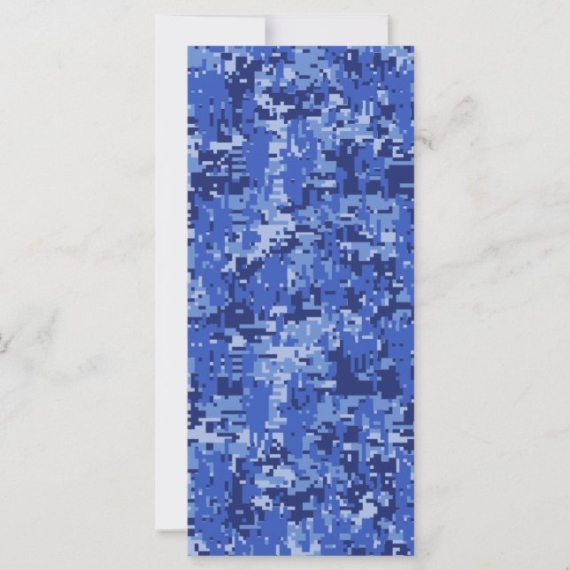 Carte Camouflage photo numérique bleu de la Marine (Devant)