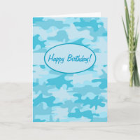 Camouflage Turquoise Joyeux Anniversaire Personnal