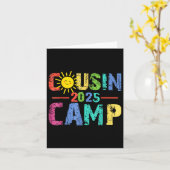 Carte Camp Cousin 2025 Camping Campfire Vacances d'été (Fleur jaune)