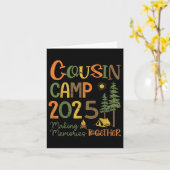 Carte Camp Cousin 2025 Camping Trip Group Vacation Campf (Fleur jaune)