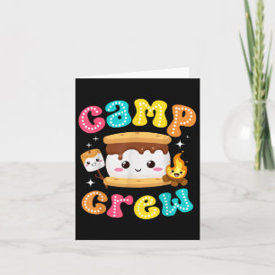 Carte Camp Crew Smores Marshmallow Camping Famille Vacat