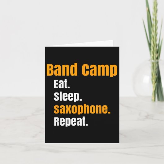 Carte Camp de bande Manger Saxophone Saxophone Répéter É (Devant)