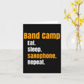 Carte Camp de bande Manger Saxophone Saxophone Répéter É (Fleur jaune)
