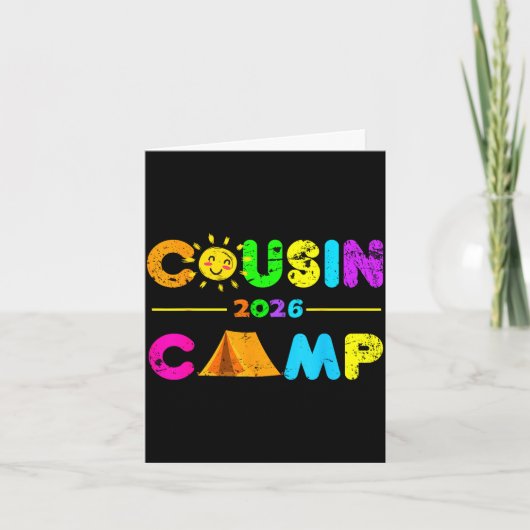 Carte Camp de cousins 2026 camping feu de camp vacances (Devant)