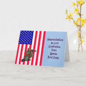 Carte Camp de démarrage en mer Félicitations pour la gra (Fleur jaune)