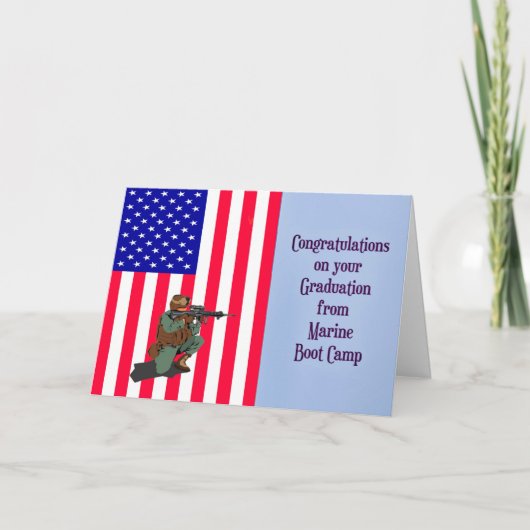 Carte Camp de démarrage en mer Félicitations pour la gra (Devant)