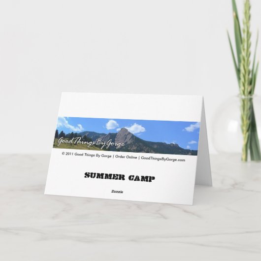 Carte Camp d'été (Dos)