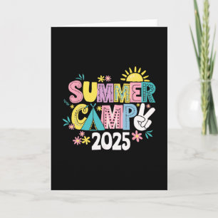 Carte Camp d'été drôle 2025 Vacances d'été Tendance Fa