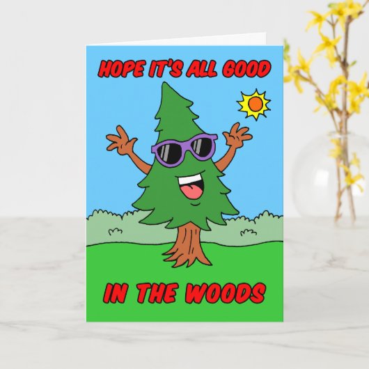 Carte Camp d'été Good in Woods (Fleur jaune)