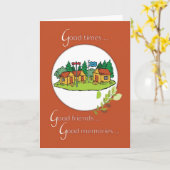 Carte Camp d'été Les Cabines pensent à vous (Fleur jaune)