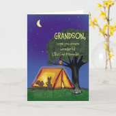 Carte Camp d'été - Miss you - Grandson (Fleur jaune)