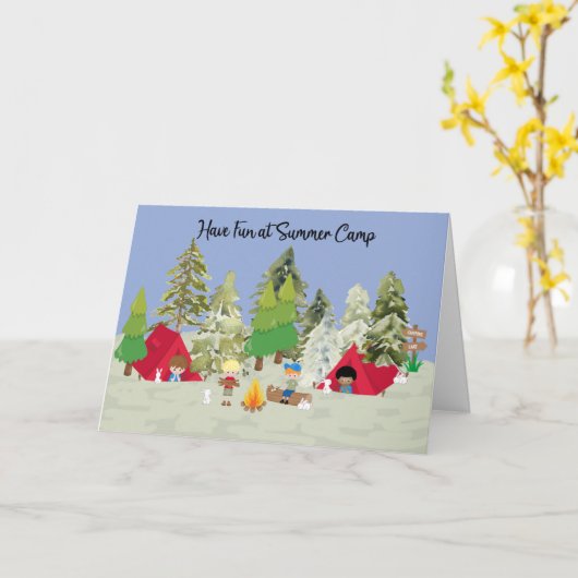 Carte Camp d'été Missing You for Boy (Fleur jaune)