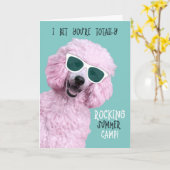 Carte Camp d'été Pink Poodle Rocking it Card (Fleur jaune)