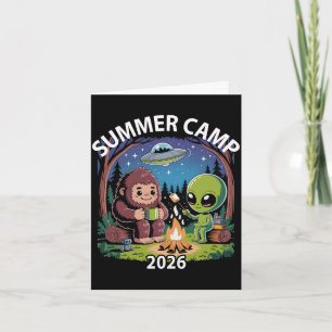 Carte Camp d'été rétro 2026 enfants vibes alien réalisat