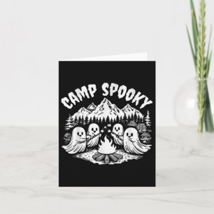 Carte Camp Éffrayant Summerween Été Halloween mignon Fan