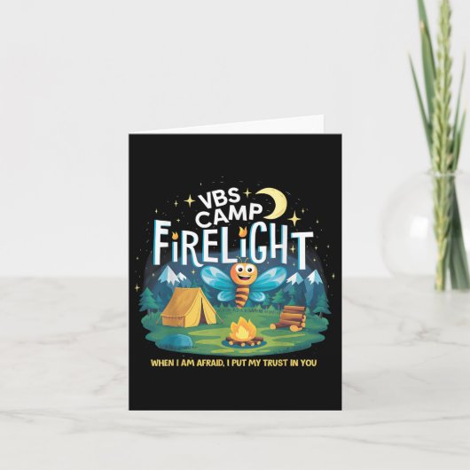 Carte Camp Firelight Vbs Camp Vacances Bible School Fire (Devant)