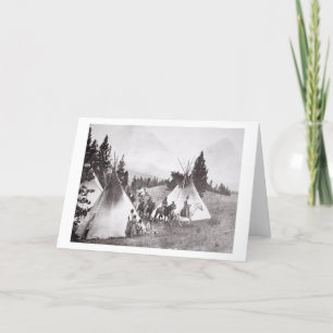 Carte Camp Native American Teepee, Montana, c.1900 (b/w