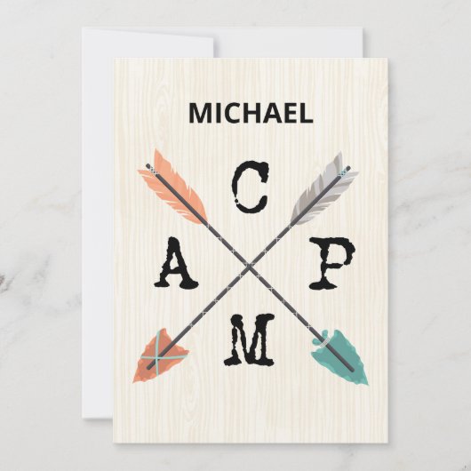 Carte Camp Personnaliser les flèches de nom (Devant)
