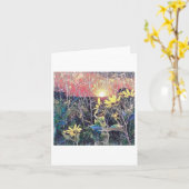 Carte Campagne du coucher de soleil à la fin de l'été (Fleur jaune)