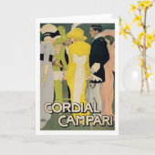 Carte Campari Cordial 2 (Fleur jaune)