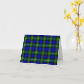 Carte Campbell tartan bleu vert plaid (Fleur jaune)