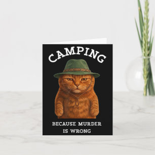 Carte Campement de chat enthousiaste parce que le meurtr