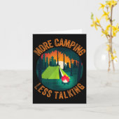 Carte Campement drôle sarcastique plus de camping moins (Fleur jaune)
