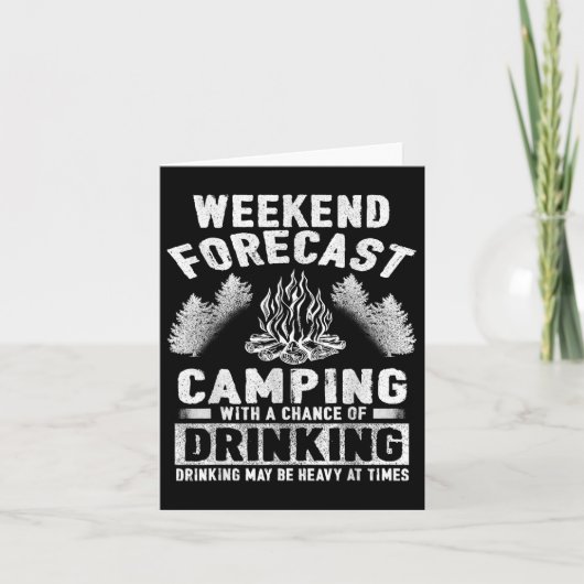 Carte Camper Fun Week-End Prévision Camping Avec Chance (Devant)
