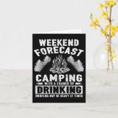 Carte Camper Fun Week-End Prévision Camping Avec Chance (Fleur jaune)