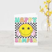 Carte Camper Happy Camp D'Été Camping Pour Hommes Femmes (Fleur jaune)