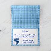 Carte Camper Vintage bleu et blanc Joyeux anniversaire (Intérieur)