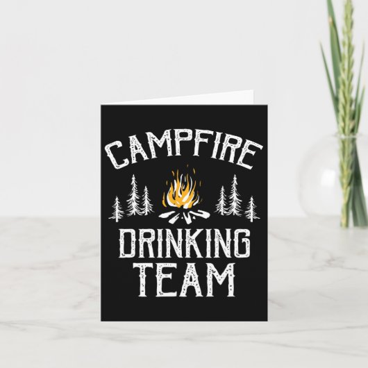 Carte Campfire Dragon Team Camping Lovers Camper (Devant)