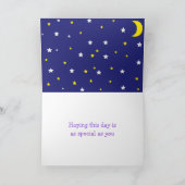 Carte Camping Anniversaire Dormir rose et violet (Intérieur)