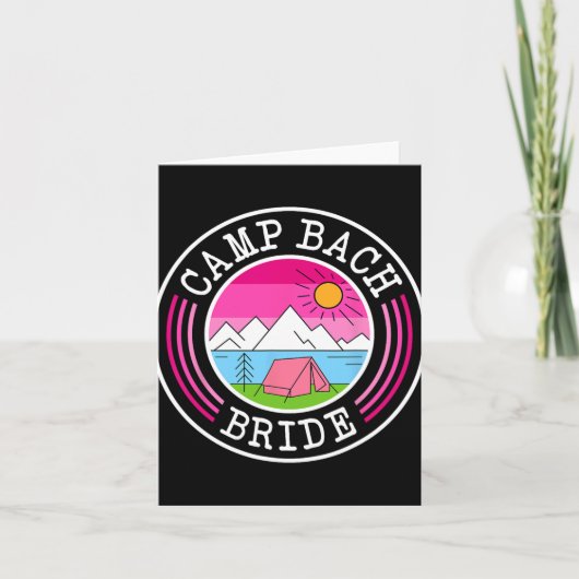 Carte Camping Bach Bride Bridesmaid Rétro Camping Bachel (Devant)