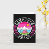 Carte Camping Bach Bride Bridesmaid Rétro Camping Bachel (Fleur jaune)