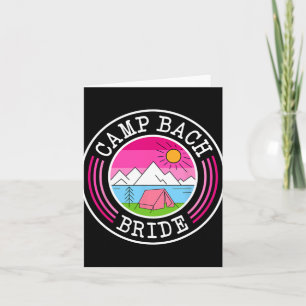 Carte Camping Bach Bride Bridesmaid Rétro Camping Bachel