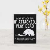Carte Camping Bear Attack Tip Drôle Randonnée Camper Men (Fleur jaune)