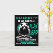 Carte Camping Bear Attack Tip Jouer Randonnée Mort Campe (Fleur jaune)
