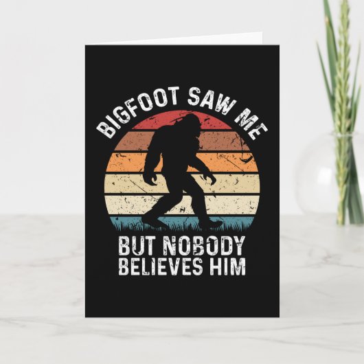 Carte Camping Bigfoot Randonnée Yeti Funny Cadeau extéri (Devant)